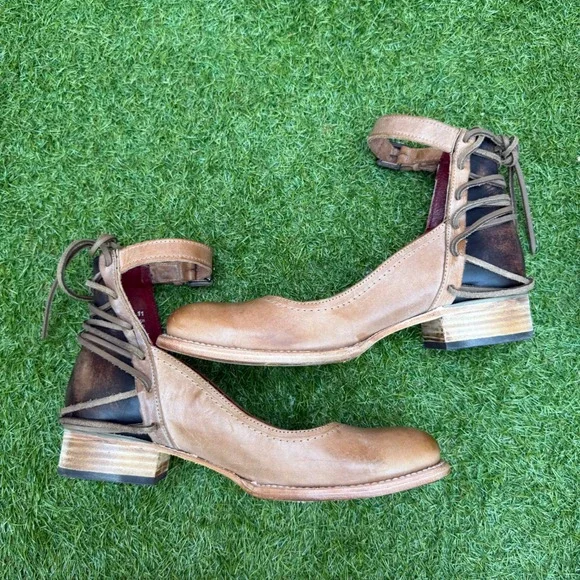 Freebird by Steven Marlon Raeanne Leather Ankle Strap Block Heel Womens‎ Size 11